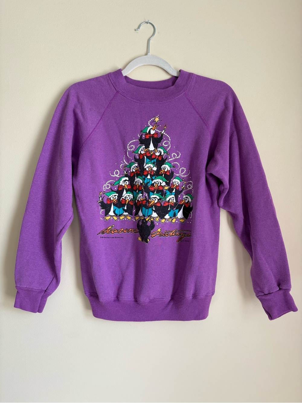 Vintage Christmas Penguin Sweatshirt